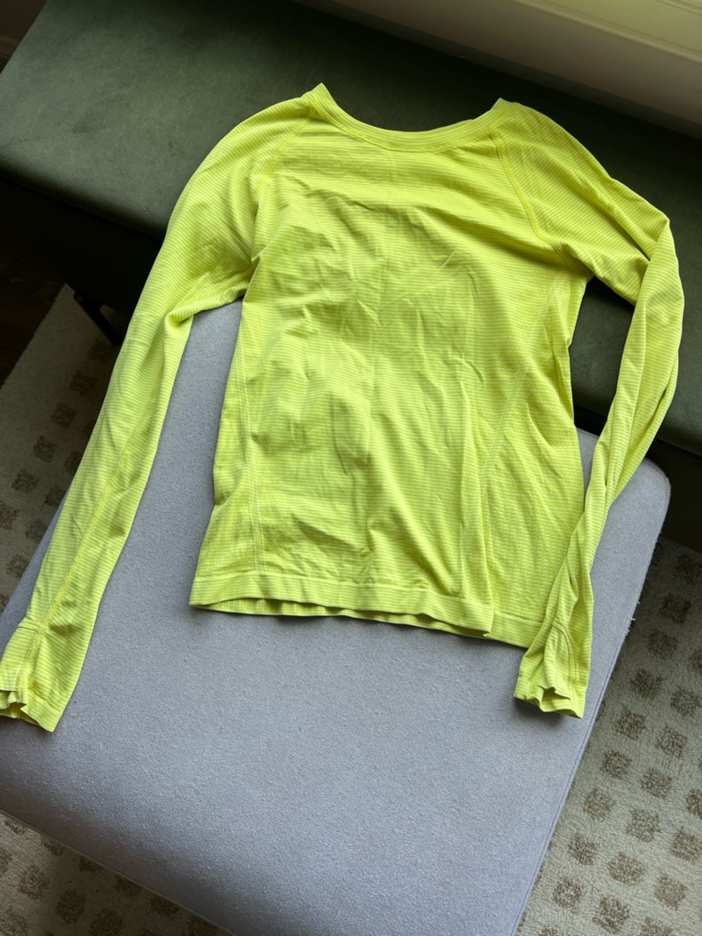 Athleta Neon Yellow Long Sleeve Top